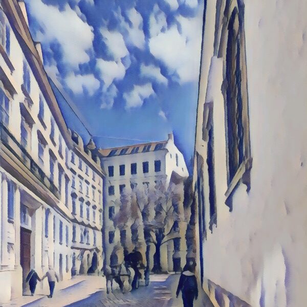 Femme dans une rue de Vienne