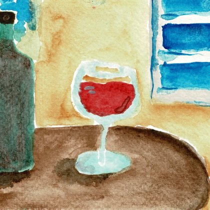 Le verre de vin rouge